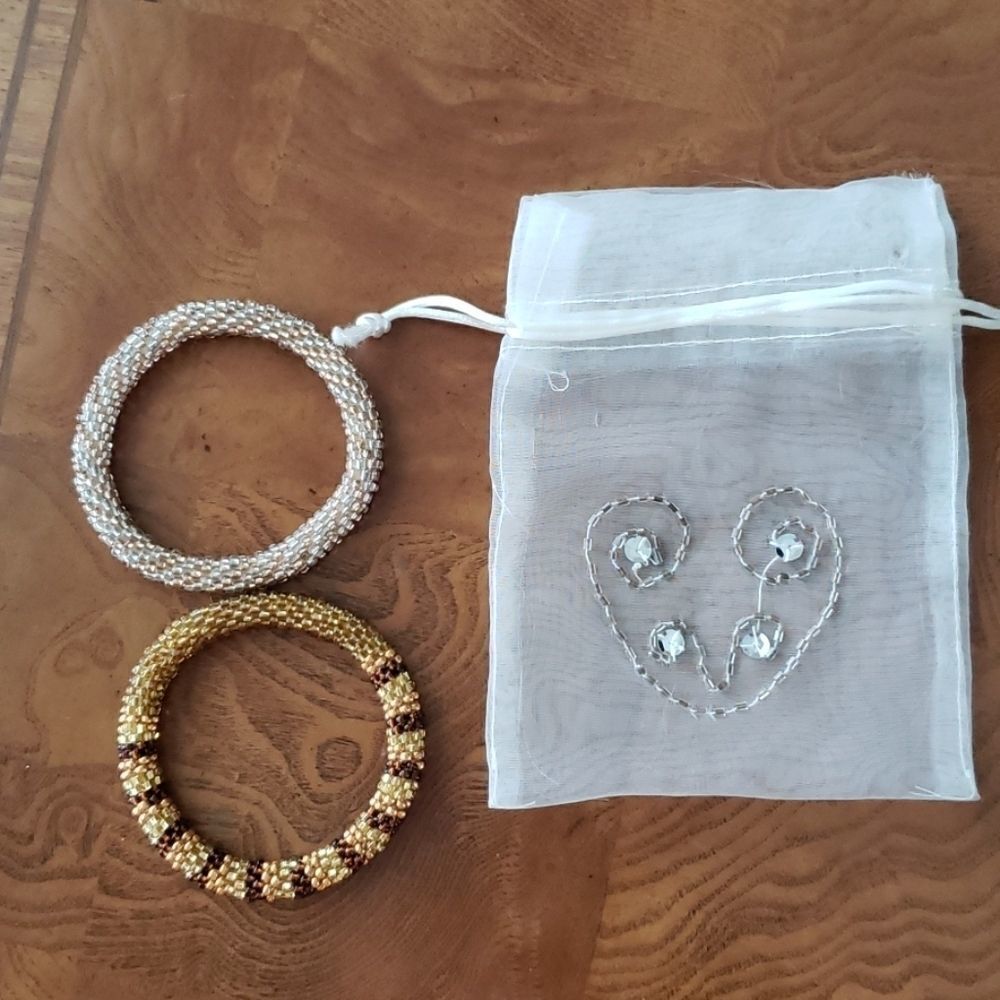 BRACELETS Hand Crafted crochet, set of 2